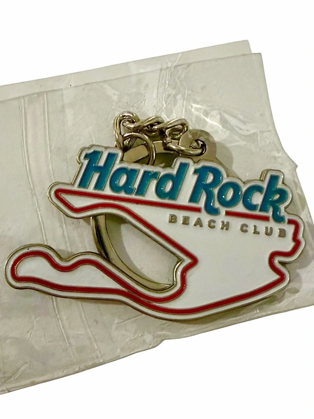 Hard Rock Beach Club (Miami) Keychain. NWT